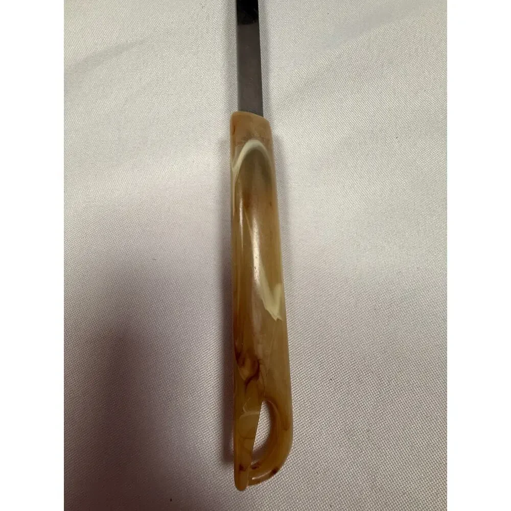 Vintage Tupperware Soup Ladle Mid Century Kitchen Utensil Marbled Handle USA